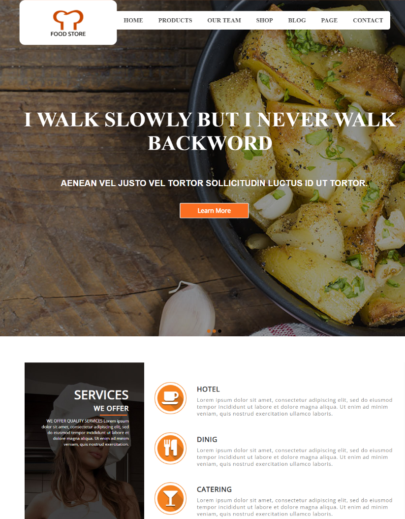 Premium Food Restaurant WordPress Theme