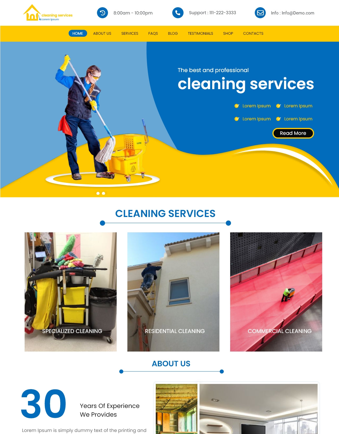 Clean Theam Cleaning Business Premium WordPress Theme – Logical Themes