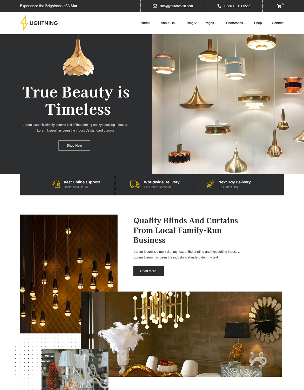 Lighting Store Wordpress Theme